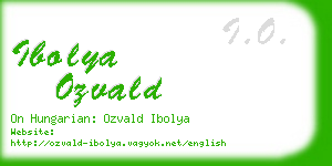 ibolya ozvald business card